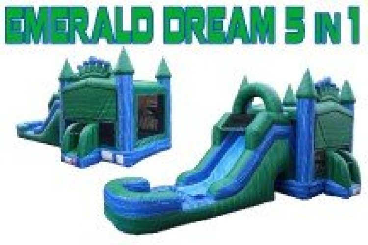 Emerald Dream Castle Combo 5-in-1 With Waterslide
